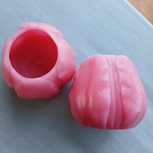 Set of 2 Pink Tulip Flameless Candles 2 AA batteries not included wax flicker